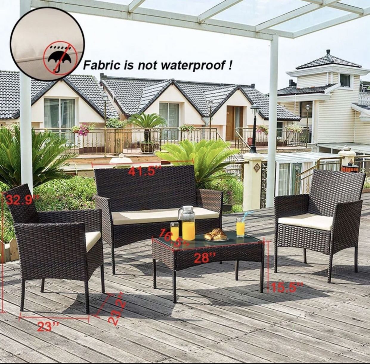 Brand new 4 pc patio set