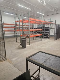 Pallet Racking – 12' Uprights, 9' Beams, Wire Decks