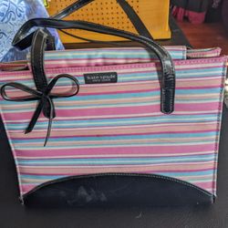 Kate Spade Vintage Pastel Stripe Purse Handbag