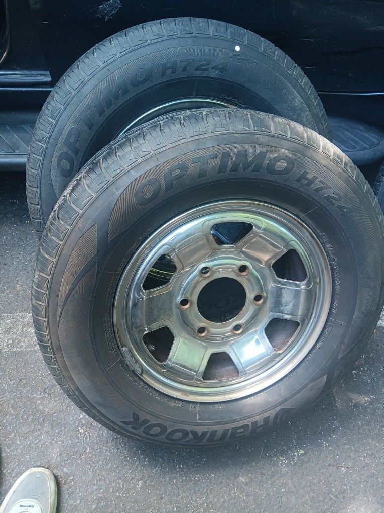 2-14" Used Tires On Rims