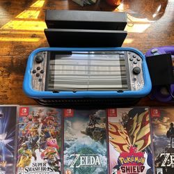 Nintendo Switch V2 (Excellent Condition) Games, Case, Dock, Charger, Controller