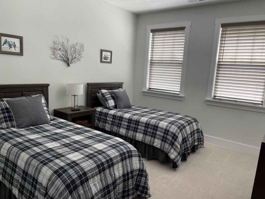 Two Twin Beds And Night Stand