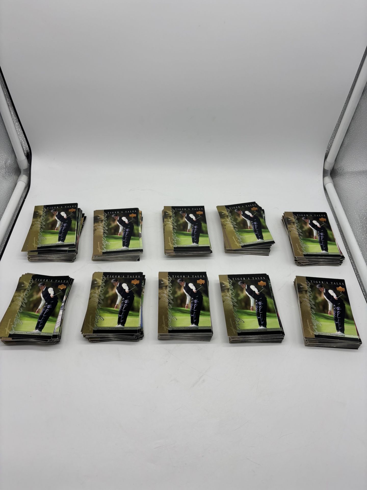 Lot Of 10 2001 Upper Deck Tiger Woods Rookie Card Tiger's Tales 30 Card Sets
