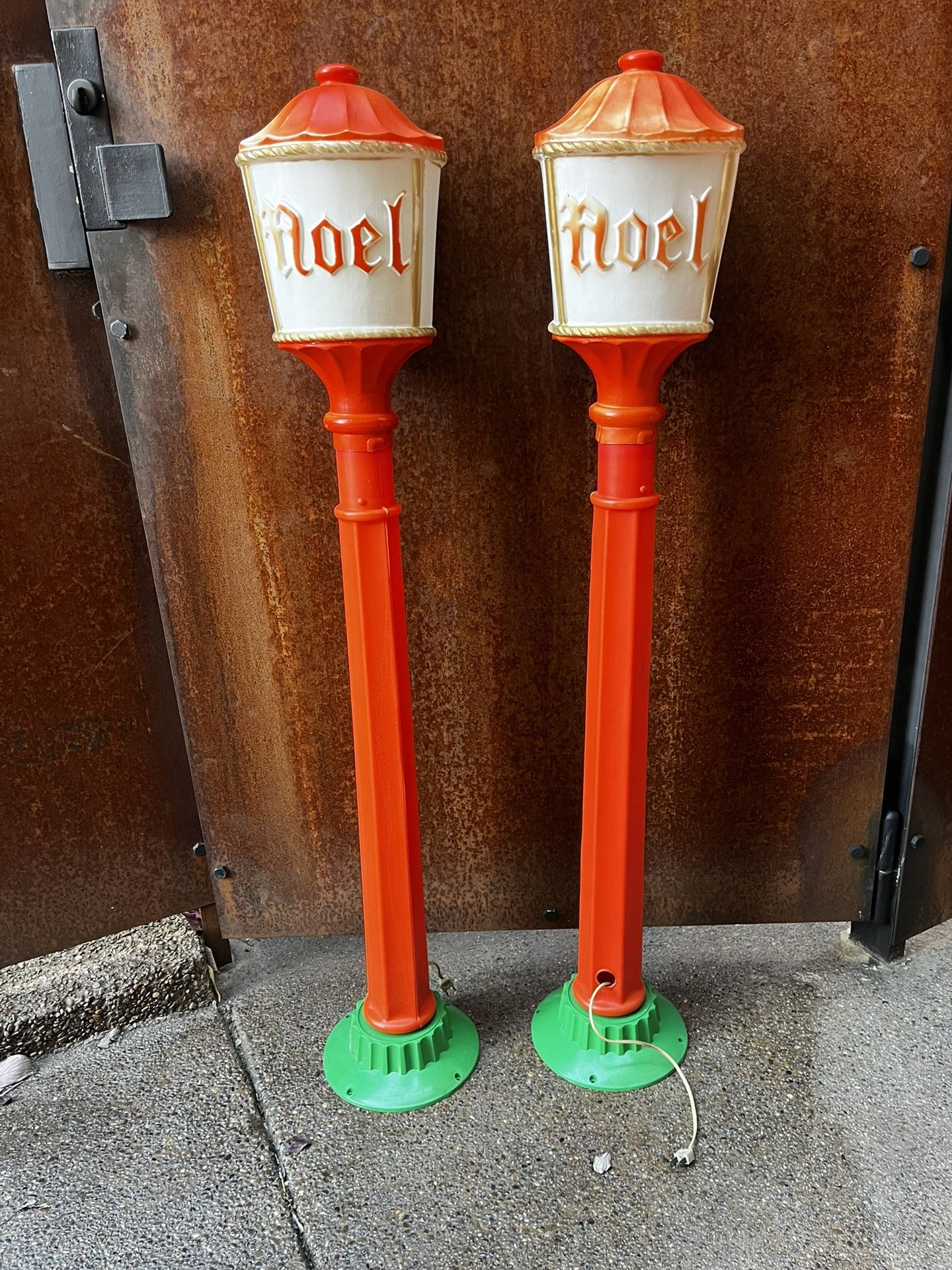 Poloron Products 46” Noel Lamp Post Vintage Christmas Blow Mold