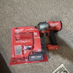 Milwaukee M18 Fuel 1/2 “  High Impact wrench  W One Battery 5.0 And Charger New