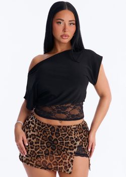 Black lace blouse (large)