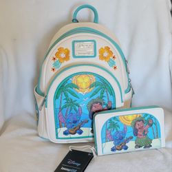 Loungefly Disney Lilo and Stitch stained glass set