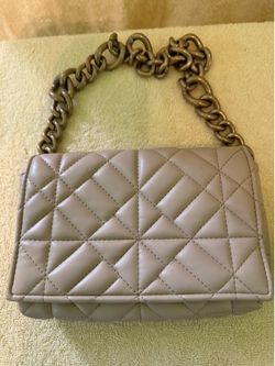 Zara small Quilted Shoulder Bag Gold Chain Strap Magnetic Closure