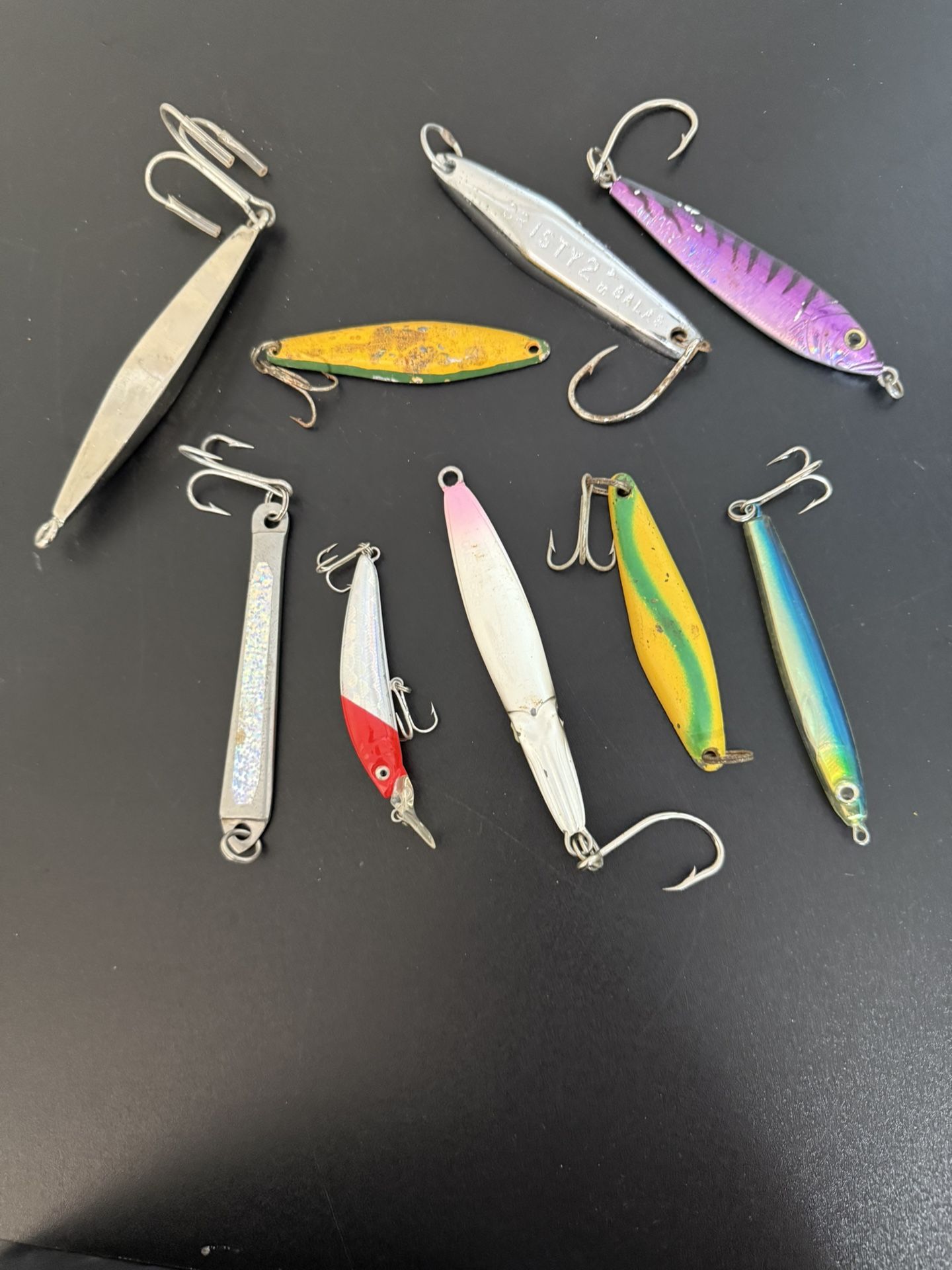 Fishing Iron Lures Lot Of 9