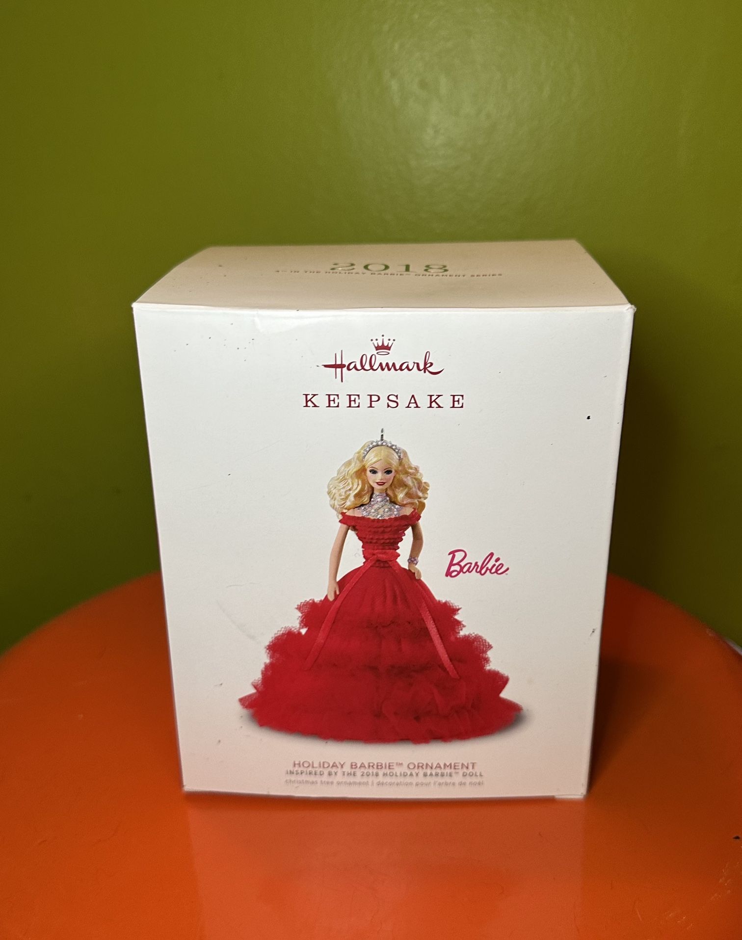 2018 Holiday Barbie Ornament IOB