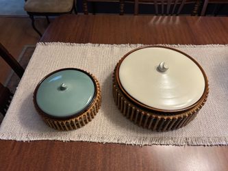 Gump’s SF Lidded Stoneware Casserole Dishes