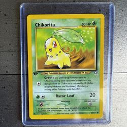 Pokémon TCG Chikorita Neo Genesis 1st Edition Common NM