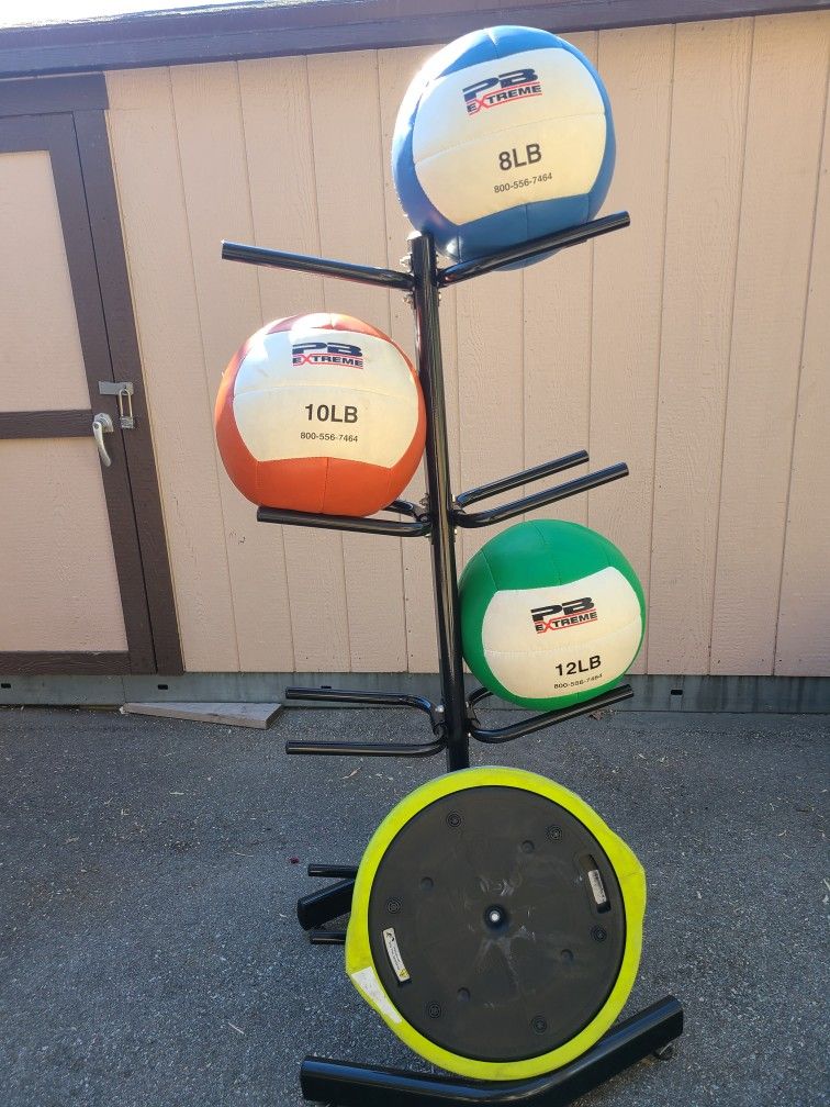 PB Extreme Exercise Balls And Stand