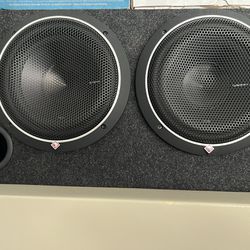 2x Rockford Fosgate Punch P3D4 10” Subwoofers w/ Atrend Ported Box