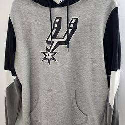 Basketball Hoodie San Antonio Spurs NBA Logo Sweatshirt Men’s Large Gray Athletic Pullover