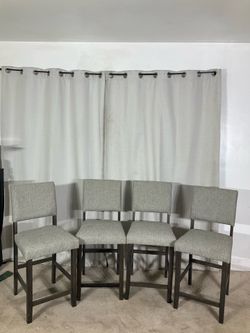 Gray 24” High Chairs / Bar Stools (4)