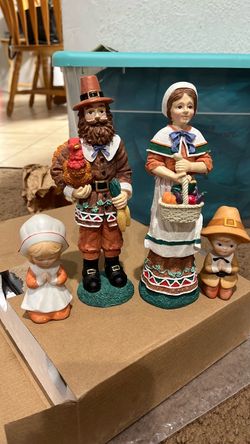 Thanksgiving Pilgrim Turkey Figurines Decorations $5 for all