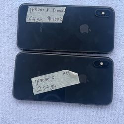 2 iphones X one Att and one T mobile