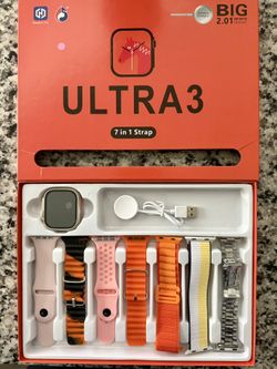 Smartwatch compatible with Android and Apple - 7 bands included!