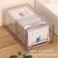Two Clear Acrylic Sheet Mask Makeup Organizer Drawer