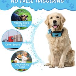 Dog Bark Collar Smart 2 Pack Training Kit with Shock Anti-Bark Collar for Stubborn Dogs and No Shock Dual Vibration Barking Control Device