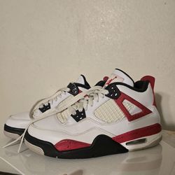 Jordan's 4 retro  red and white Size 4youth 
