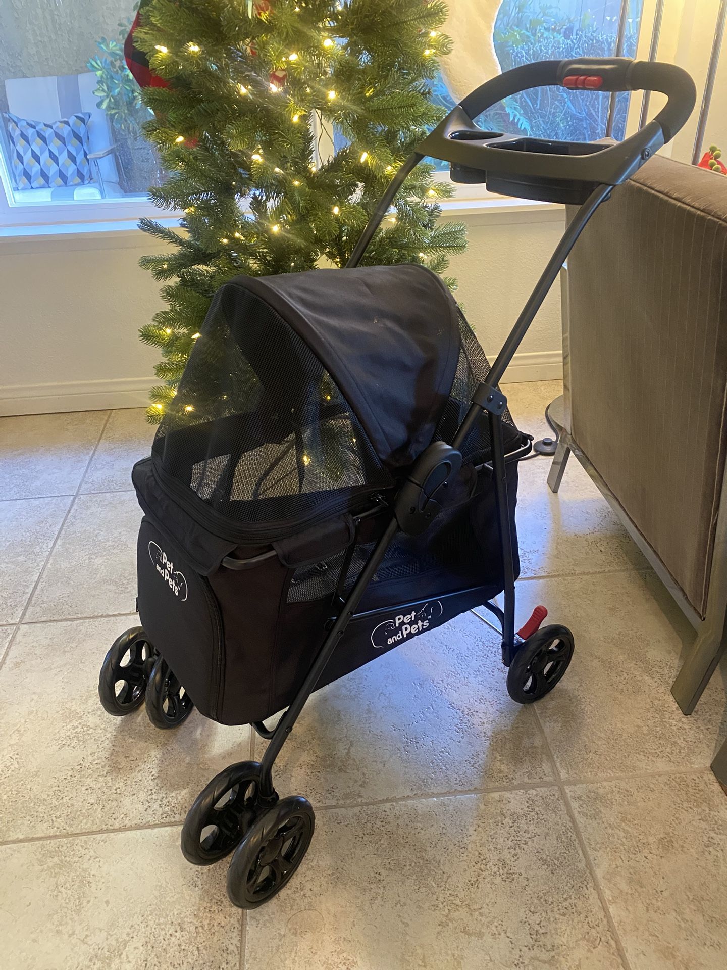 ๐NEW๐ One Hand Fold Petique Pet Stroller Up To 45 Lbs.
