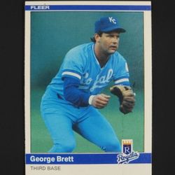 George Brett 1984 Fleer 344 KC Royals Baseball Card 2