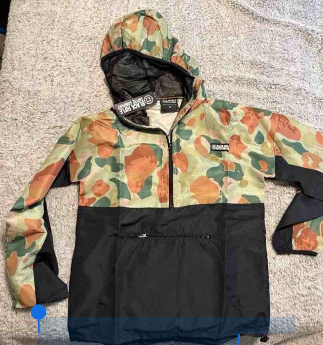 Black Rifle Coffee Company Camo 1/2 Zip Windbreaker (Size Medium)