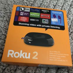 Roku 2 Media Streamer W/ Headphone Jack- Black (2720R) 