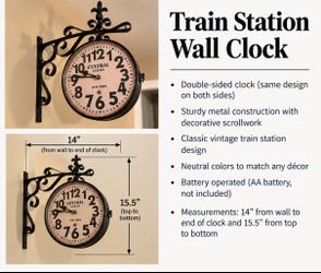 Train station wall clock