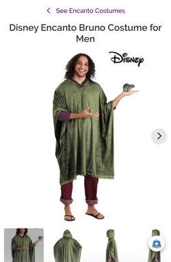 Adult one size Encanto Bruno costume
