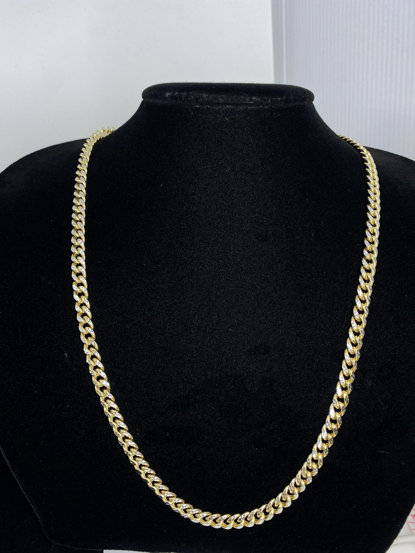$2725 Two Tone Gold Hollow Cuban Chain