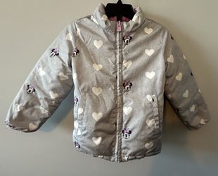 GAP Disney Minnie Mouse Girls Reversible Puffer Jacket Size 4