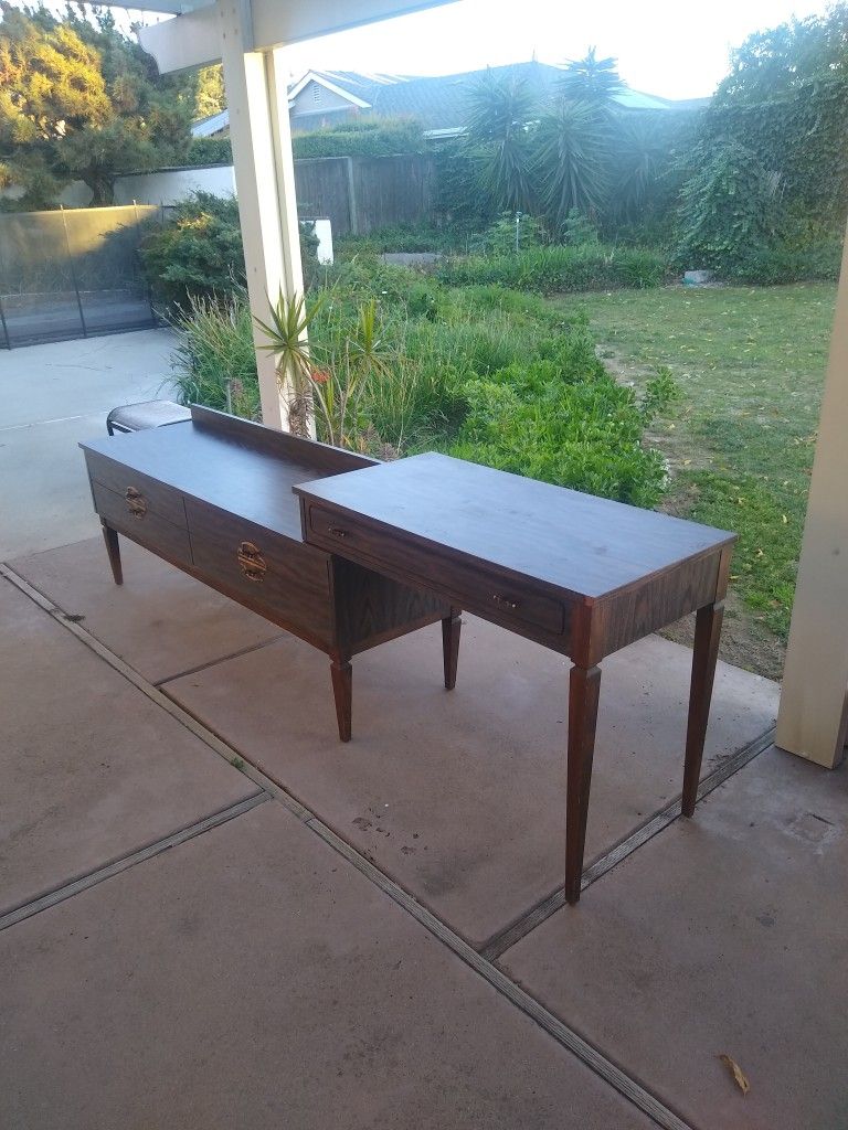 Beautiful Antique Dresser And Desk- In One Furniture