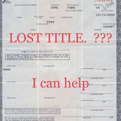 Help With Lost Boat Or Jet Ski Titles