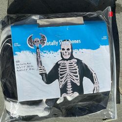 Halloween Skeleton Costume Full Body Adult Size New