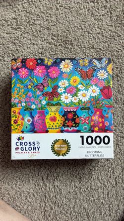 Cross & Glory jigsaw puzzle BLOOMING BUTTERFLIES no missing pieces