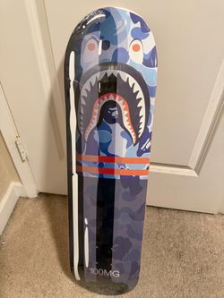 Skate board deck Denial’s-rare Bape Shark Pill Skate Deck 1 Of 1 Blue-printer Proof