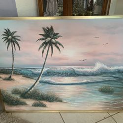 Oil Painting 49” L X 31”W  Beautiful On The Wall 