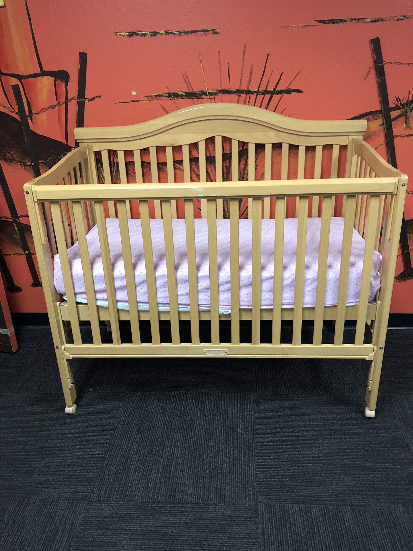 Crib with matching changing table