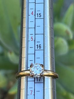 Vintage (1930/1940) 14K Yellow Gold Diamond Solitaire Ring, Approx 0.42ct., Ring Size 6.25 Pick Up Only 90042-Firm