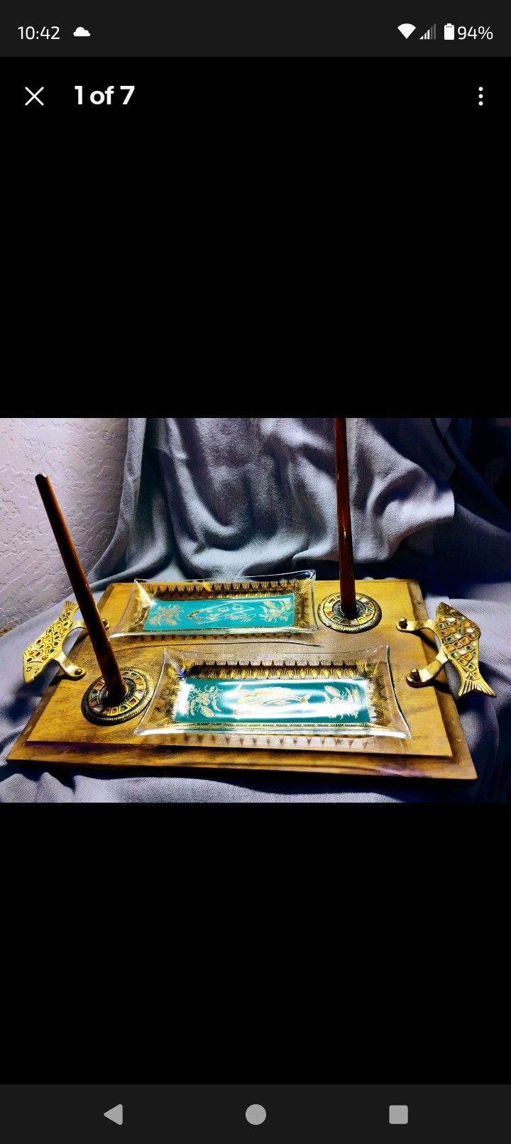 1950s Vintage Jewish Bagel Lox Cheese Serving Tray