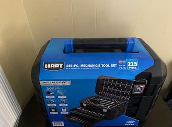 HART 215-Piece Mechanics Tool Set, Multiple Drive, Chrome Finish