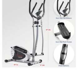 Sunny Health & Fitness 2-in-1 Upright Elliptical Full-Body Exerciser
