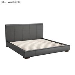 Bed Frame - Faux leather - Queen