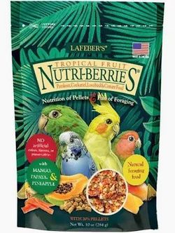 Lafeber's Tropical Fruit Nutri-Berries for Cockatiels 10 oz