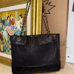 Large Chanel Leather  Bag 