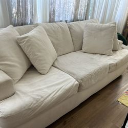 White Canvas Sofa