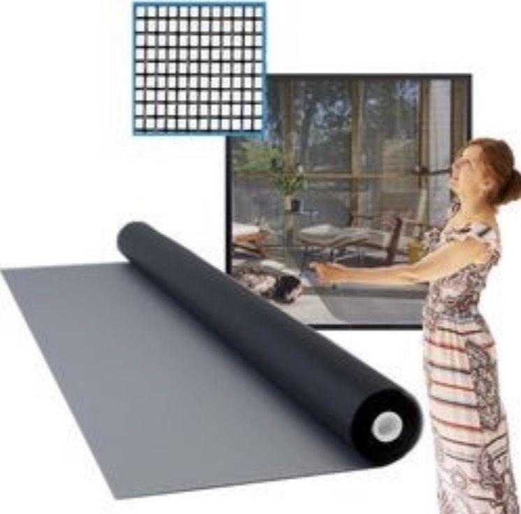 Open Box Docazoo DocaScreen Window Screen Replacement - DIY for House Windows, Door, Pool, Porch or Back Patio - Easy to Cut Fiberglass Roll Screen Do